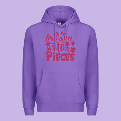 Love You To Pieces Premium Hoodie Designed By Cowhidedigitalart