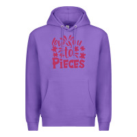 Purple love you to pieces Premium Hoodie - CowhideDigitalArt
