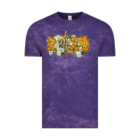 Cloud Purple 2024 skeleton middle finger new year Vintage Tee - CowGirlArtShop