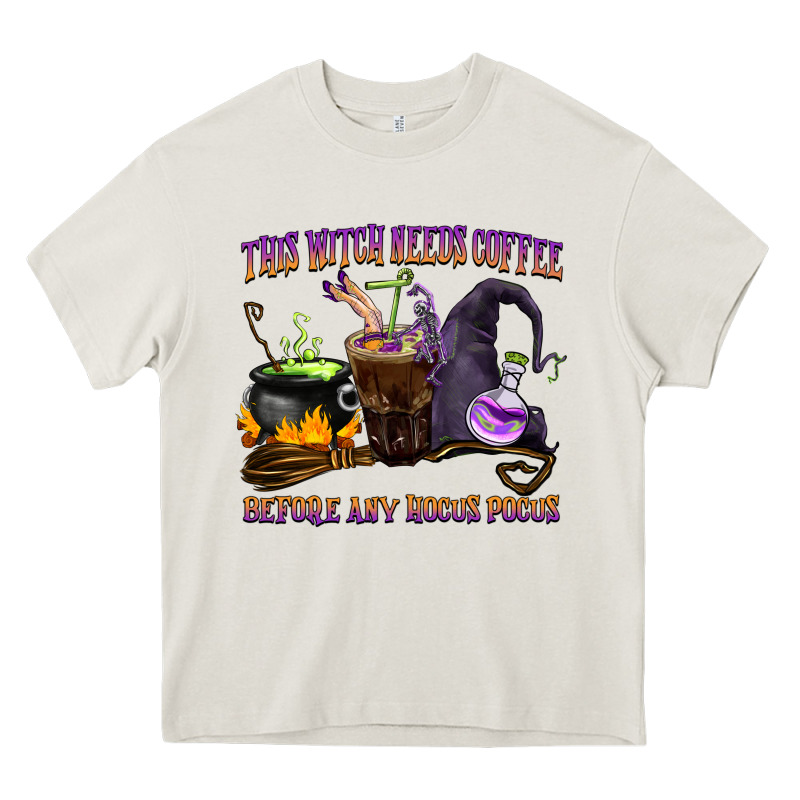 This Witch Needs Coffee Before Any Hocus Pocus Heavy Core Tee by BarkalooDesign | Teevron