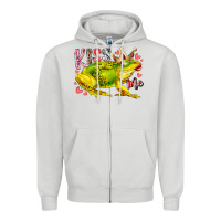 Dove Grey kiss me frog Zipper Hoodie - RacoonDesign