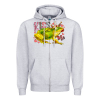 Heather Grey kiss me frog Zipper Hoodie - RacoonDesign