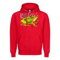 Red kiss me frog Zipper Hoodie - RacoonDesign