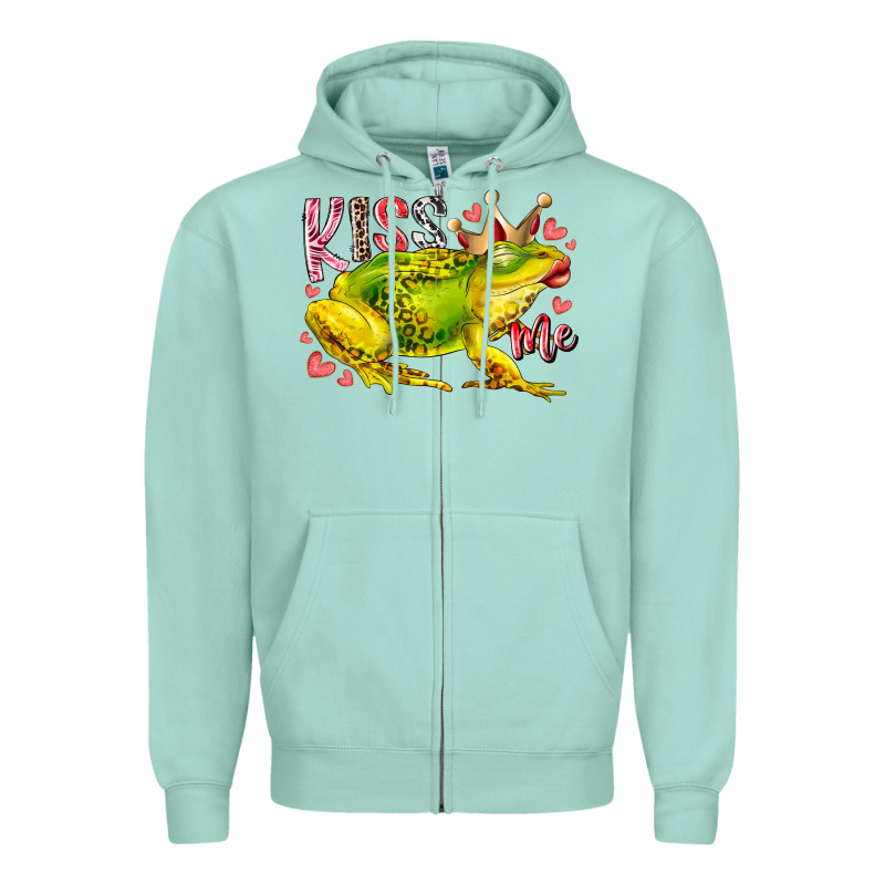 Kiss Me Frog Zipper Hoodie by RacoonDesign | Teevron