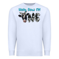 White holy cow i'm one Premium Sweatshirt - BarkalooDesign