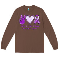 Chestnut Peace Love Cure Odgkins Lympoma Long Sleeve Tee - Jasminsmagicworld