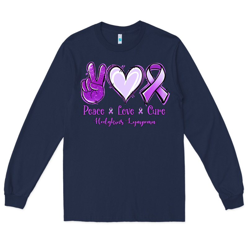 Peace Love Cure Odgkins Lympoma Long Sleeve Tee by Jasminsmagicworld | Teevron