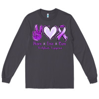 Smoke Peace Love Cure Odgkins Lympoma Long Sleeve Tee - Jasminsmagicworld