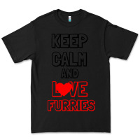 Black Keep Calm And Love Furries Premium Tee - Bettercallsaul