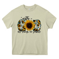 With God All Things Are Possible Sunflower Heavy Core Tee | Teevron