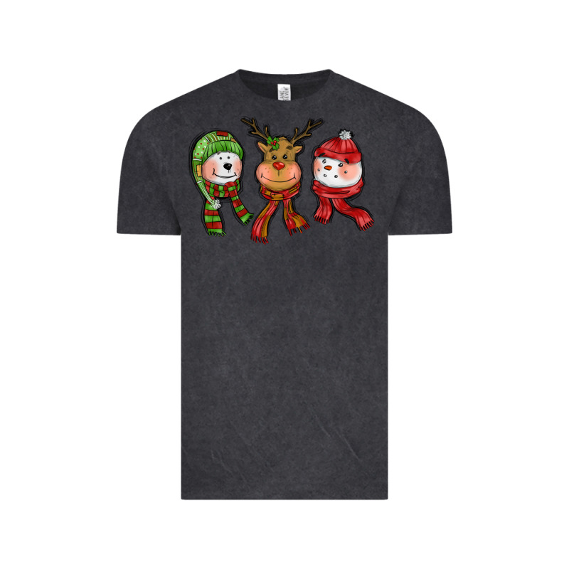 Christmas Reindeer Polar Bear Snowman Vintage Tee by CowGirlArtShop | Teevron