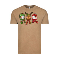 Vintage Coffee christmas reindeer polar bear snowman Vintage Tee - CowGirlArtShop