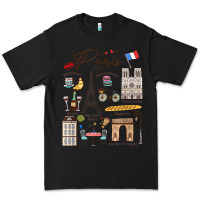 Black paris bonjour eiffel tower paris lover paris traveling vacay Premium Tee - trangStudio