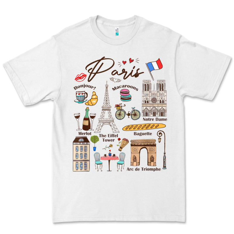 Paris Bonjour Eiffel Tower Paris Lover Paris Traveling Vacay Premium Tee by trangStudio | Teevron