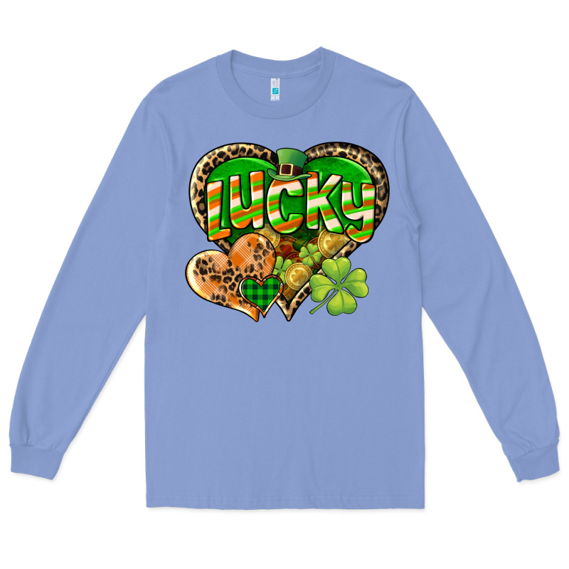 Lucky Heart St. Patrick's Day Long Sleeve Tee by CowGirlArtShop | Teevron