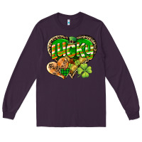 Plum Lucky heart St. Patrick's Day Long Sleeve Tee - CowGirlArtShop
