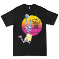 Black basketball player halloween pumpkin skeletons kids boys Premium Tee - trangStudio