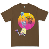 Cacao basketball player halloween pumpkin skeletons kids boys Premium Tee - trangStudio