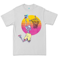Dove Grey basketball player halloween pumpkin skeletons kids boys Premium Tee - trangStudio