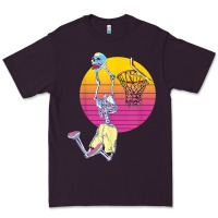 Plum basketball player halloween pumpkin skeletons kids boys Premium Tee - trangStudio