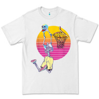 White basketball player halloween pumpkin skeletons kids boys Premium Tee - trangStudio