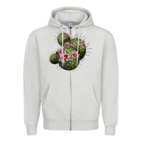 Dove Grey arizona fishhook cacti Zipper Hoodie - LillyAllenDesigns