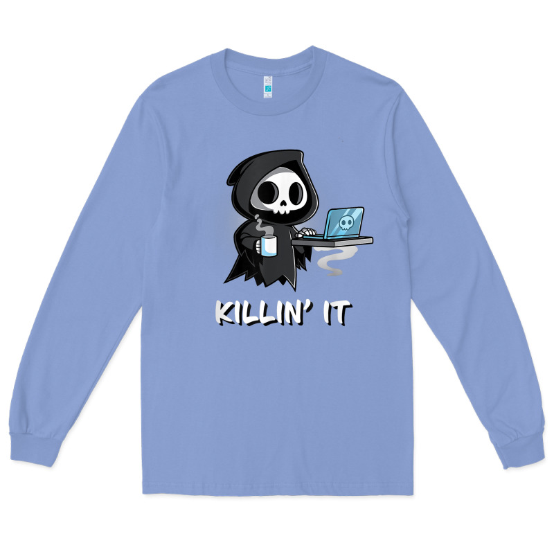 Killin' It Shirt Funny Grim Reaper Halloween Sarcasm Long Sleeve Tee by trangStudio | Teevron