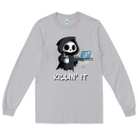 Moon Dust killin' it shirt funny grim reaper halloween sarcasm Long Sleeve Tee - trangStudio