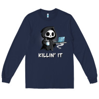 Navy killin' it shirt funny grim reaper halloween sarcasm Long Sleeve Tee - trangStudio