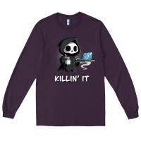 Plum killin' it shirt funny grim reaper halloween sarcasm Long Sleeve Tee - trangStudio