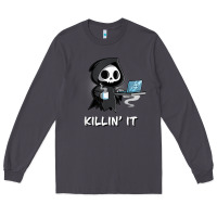 Smoke killin' it shirt funny grim reaper halloween sarcasm Long Sleeve Tee - trangStudio