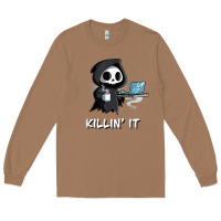Toasted Coconut killin' it shirt funny grim reaper halloween sarcasm Long Sleeve Tee - trangStudio