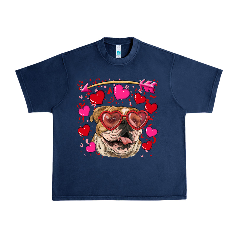 Valentine's Day  Brown English Bulldog Urban Heavy Tee by RanaPortraitStore | Teevron