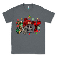 Charcoal Heather Christmas Joy skeleton Classic Tee - NancyCooperArtShop