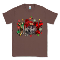 Chestnut Christmas Joy skeleton Classic Tee - NancyCooperArtShop