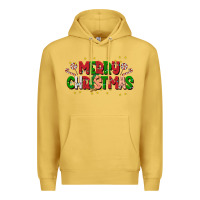 Antique Gold festive merry christmas greeting Premium Hoodie - CowhideDigitalArt