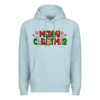 Blue Mist festive merry christmas greeting Premium Hoodie - CowhideDigitalArt