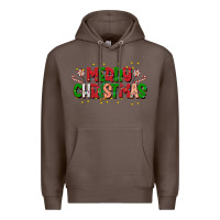 Coffee festive merry christmas greeting Premium Hoodie - CowhideDigitalArt