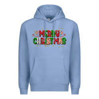 Colony Blue festive merry christmas greeting Premium Hoodie - CowhideDigitalArt