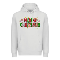 Dove Grey festive merry christmas greeting Premium Hoodie - CowhideDigitalArt