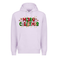 Lilac festive merry christmas greeting Premium Hoodie - CowhideDigitalArt