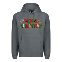 Rock festive merry christmas greeting Premium Hoodie - CowhideDigitalArt