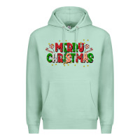 Seafoam festive merry christmas greeting Premium Hoodie - CowhideDigitalArt