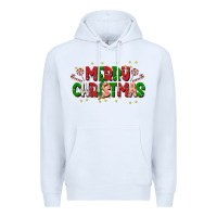 White festive merry christmas greeting Premium Hoodie - CowhideDigitalArt