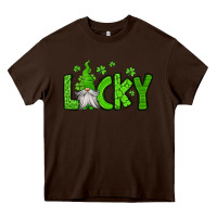 Chocolate Brown lucky gnome st patricks day Heavy Core Tee - Jasminsmagicworld