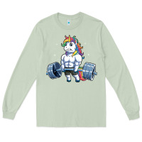 Matcha Unicorn Weightlifting T Fitness Gym Deadlift Rainbow Gifts Party Men W Long Sleeve Tee - trangStudio