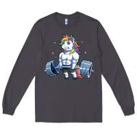 Smoke Unicorn Weightlifting T Fitness Gym Deadlift Rainbow Gifts Party Men W Long Sleeve Tee - trangStudio