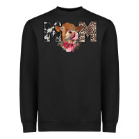 Black mom cow Heavyweight Sweatshirt - CowhideDigitalArt