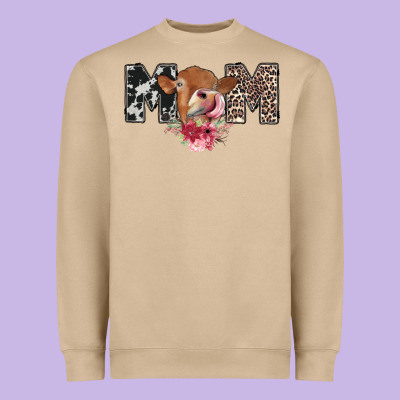 Mom Cow Heavyweight Sweatshirt Designed By Cowhidedigitalart