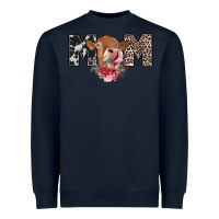 Navy mom cow Heavyweight Sweatshirt - CowhideDigitalArt